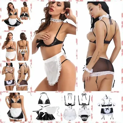 £5.24 • Buy Naughty Lady Cosplay Costume Dress Up Women French Maid Bra Lingerie Outfit 