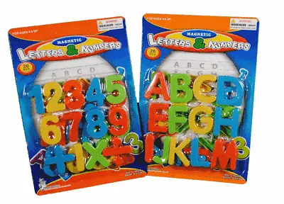 $9.99 • Buy Lot Of 52 Educational Magnetic Letters And Numbers Symbols Learning Toy Fridge