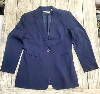 Amanda Smith Size 10 Blazer Jacket Navy Blue • $18