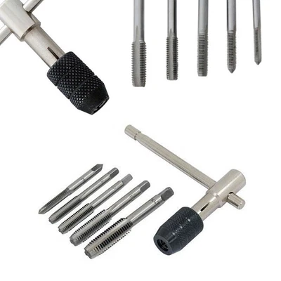 £7.39 • Buy 6pc Heavy Duty Tap Wrench & Chuck Set T-Handle Metric Tool M6 M7 M8 M10 M12 