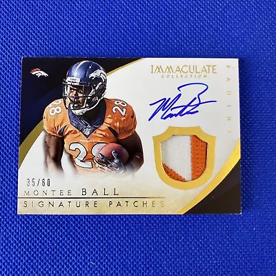 2014 Montee Ball Panini Immaculate Signature Patches Autograph Patch Auto 35/60 • $14.99