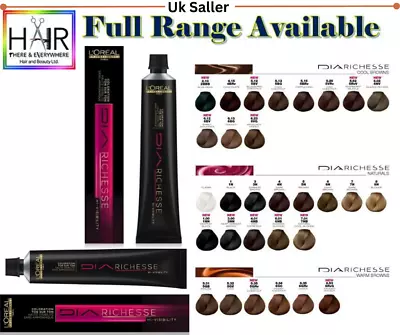 L'Oreal DIA RICHESSE Dye Hair Colours (Brand New & Various Colours) • £15.70