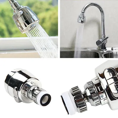 Kitchen Sink Faucet Extension Nozzle Sprayer Tap Head Water Saving 360 Rotatable • £3.59