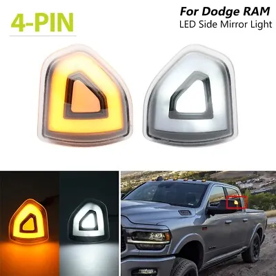 Dual-Function LED Towing Mirror Turn Signal Lights For Dodge Ram 1500 2500 3500 • $44.99