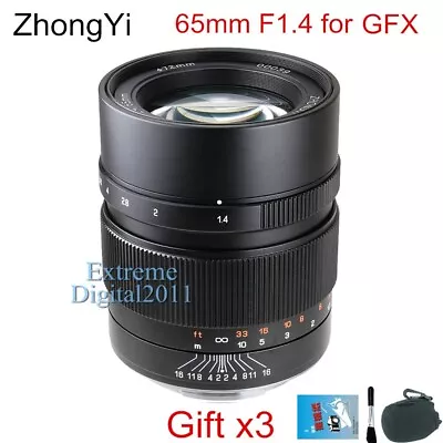 Zhongyi Mitakon Speedmaster 65mm F1.4 Lens For Fujifilm Fuji GFX 100S 50S Camera • £475