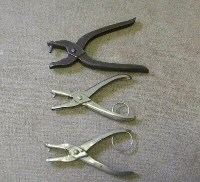  Paper/ Hole Punch Group Of 3 LODI Bernard Heart Symbol Vintage Punch Tools • $12