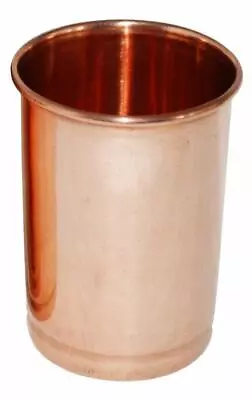 100% Copper Drinking Glass Cup Tumbler Mug 300 Ml Ayurveda Health Yoga Free Ship • $8.82