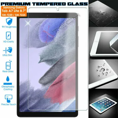 £3.99 • Buy TEMPERED GLASS Screen Protector For Samsung Galaxy Tab A7 Lite 8.7  T220 T225