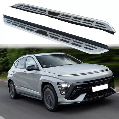 2PCS Silver Running Board Fits For Hyundai KONA 2024 Side Step Nerf Bars • $505.84