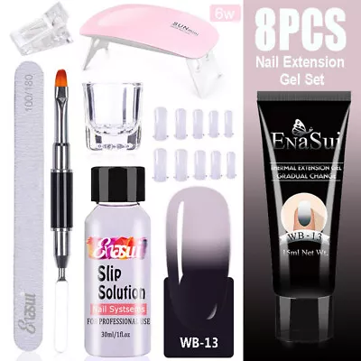 15ml Chameleon Poly UV Gel Temperature Color-Changing Black Nail Extension Kits • $14.99