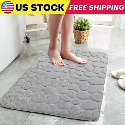 Memory Foam Bath Rug Bathroom Floor Shower Mat Carpet Non-slip Soft Absorbent • $6.99