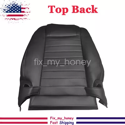 For 07-09 Ford Mustang Coupe Driver Side Top Lean Back Leather Seat Cover Black • $44.63