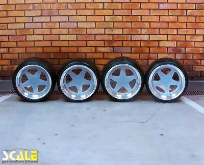 Scale Production 1/24 1/25 18  OZ Futura Wheels #1 W/Bridgestone Tyres • $47.50