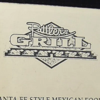 1990s Rattlers Grill Restaurant Menu Santa Fe Style Mexican Food Seattle WA • $33.25
