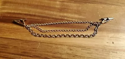 Vintage Gold Tone Collar Chain Sweater Clip Antique Estate • $11.99