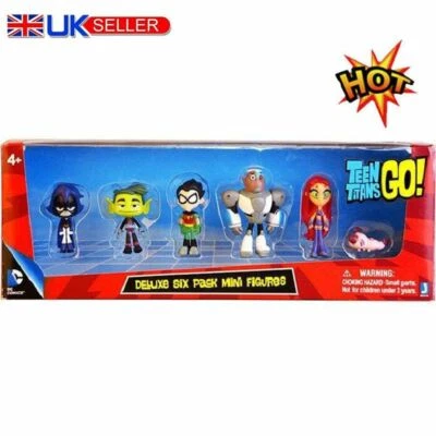 £8 • Buy 6PCS Set Teen Titans Go Robin Cyborg Beast Boy Raven Starfire Action Figure Toys