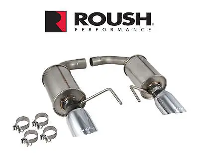 2015-2024 Mustang 2.3 Ecoboost Roush Axle Back Exhaust Muffler 4  Chrome Tips • $774.99