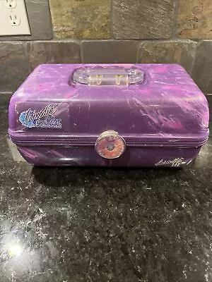 $19.99 • Buy Caboodles Color Collisions Organizer W/ Mirror Purple Marble Makeup Case VINTAGE