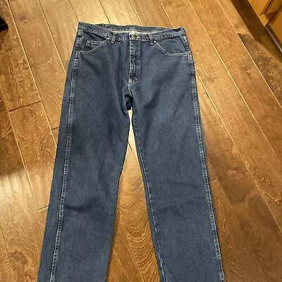 Wrangler Mens Size 36X30 Regular Fit Blue Denim Jeans Blue Ridge Clothing AE17 • $14.99