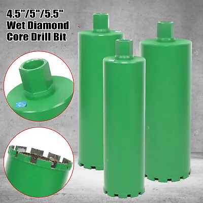 For Concrete Wet Drilling 1-1/4  Threads 5 Inch Wet Diamond Core Drill Bit Green • $47