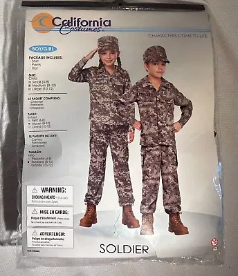 Boys Soldier Military Halloween Costume Size M  8-10 EUC • $20.50