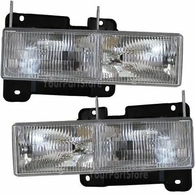 CHEVY GMC Pickup PU TRUCK 90 91 92 93 94 95 96 97 98 Left & Right HEADLAMPS PAIR • $76.95