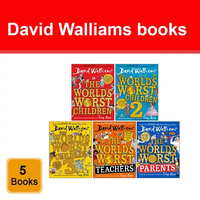 David Walliams World's Worst Children 5 Books Collection Set Worlds Worst Parent • £37.90