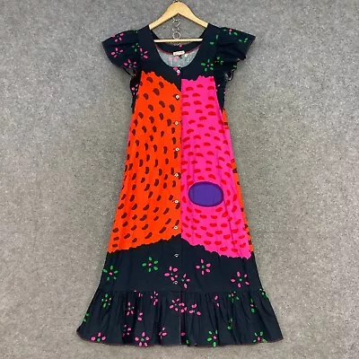 VINTAGE Marimekko Dress Womens 36/8 Multicolour 1960s Retro Midi Shift J19117 • $313.13