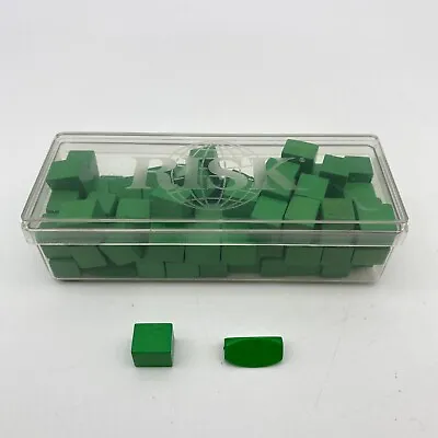 Green Wooden Army Pieces With Plastic Case Risk Nostalgia 2003 Replacement Parts • $3.99