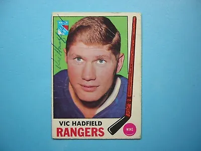 1969/70 O-pee-chee Nhl Hockey Card #38 Vic Hadfield Vg Nice Auto Autograph Opc • $54.99