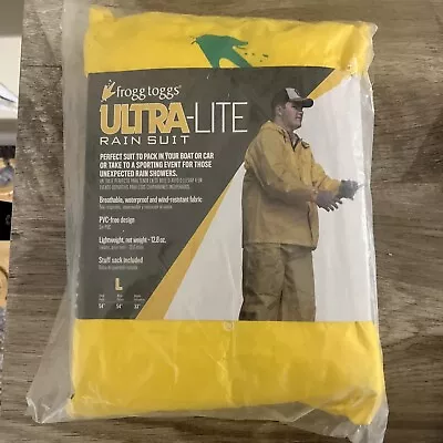 Mens Ultra-Lite2 Waterproof Breathable Protective Rain Suit W/HoodLargeYellow • $19.99