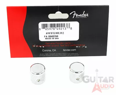 Genuine Fender '58 American Vintage Knurled Tele Dome Knobs (2) - CHROME • $16.73