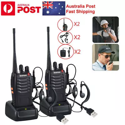 $44.99 • Buy 2PCS Radios Walkie Talkie BF-888S UHF 400-470MHz 5W 16CH Portable Two-Way Radio