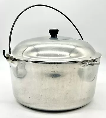 Majestic Cookware Dutch Oven 6 Quart Bail Handle Stock Sauce Pot Aluminum VTG • $40