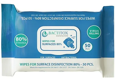 £6.49 • Buy 80% Alcohol Surface Wipes Antibacterial Sanitiser
