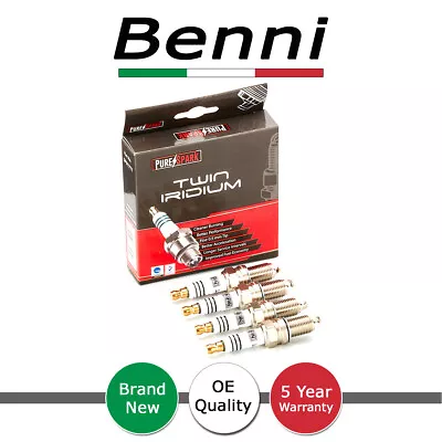 Benni 4X DOUBLE IRIDIUM SPARK PLUGS FOR FIAT 500 1.2 2007 ONWARDS • $20.24