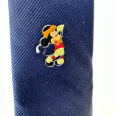 Vintage Cervantes Mickey Mouse Neck Tie Polyester Disney Navy USA Made • $12.99