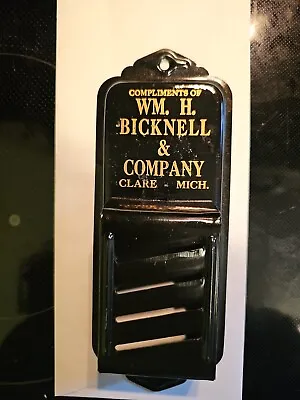 Vintage Wm. H. Bicknell & Co. ClareMich. Advertising Wall Mount Soap Grater • $21.25