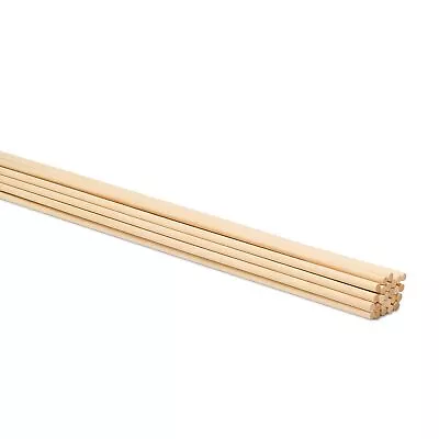 Dowel Rods Wood Sticks Wooden Dowel Rods - 5/16 X 18 Inch Unfinished Hardwood... • $21.73