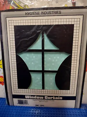 Vintage Hygiene Industries Vinyl Window Curtain Sparkle Mint • $11