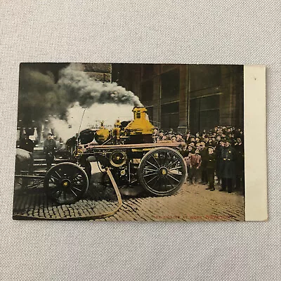 New York Fire Engine Firefighter Firefighting Postcard Post Card Vintage • $39.99