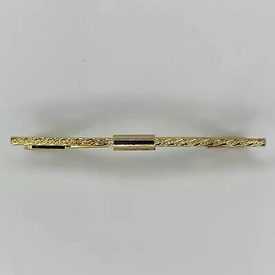 Vintage Collar Stay Pin Bar Clasp Clip Gold Tone Spiraled Menswear Accessory • $8.99