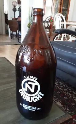 Vintage Darwin Stubby NT Draught NT Brewery Bottle 2 Litres Beer Bottle - Empty • $20