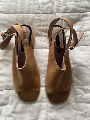 Womens Miss Selfridge Light Brown Shoes Platform Heels Size UK 5 • £6
