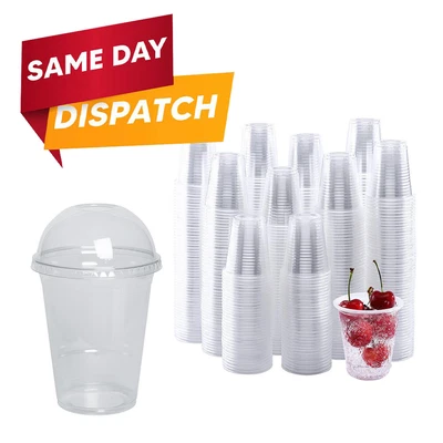 Clear Plastic Cups Disposable 10 Oz For Water Juice & All Occasion Drinking • £6.60