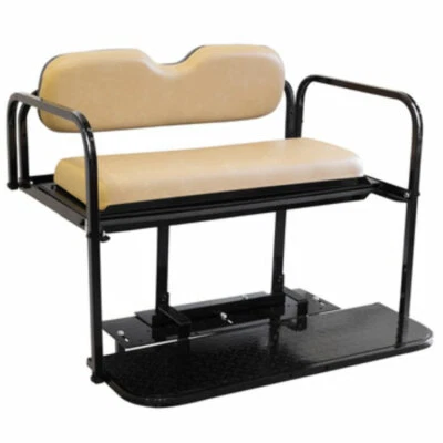$329.95 • Buy Club Car Precedent Golf Cart Flip Folding Rear Back Seat Kit For 2004-Up - Buff