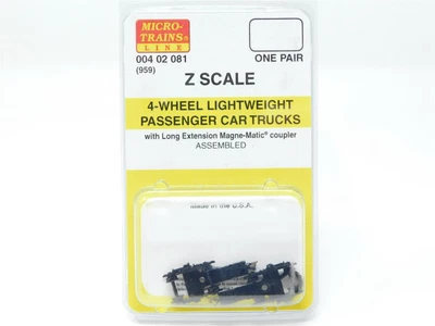 $9.48 • Buy Z Scale Micro-Trains MTL 00402081 (959) 4-Wheel Lightweight Passenger Car Trucks