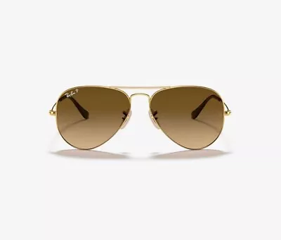 Ray-Ban RB3025 Aviator Gold & Brown Polarised • $140