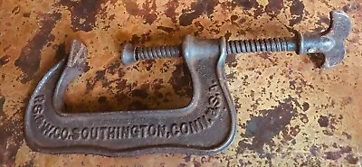 Vintage P.S. & W.CO. Southington Conn USA Steel 4 Screw C Clamp Pat • $39