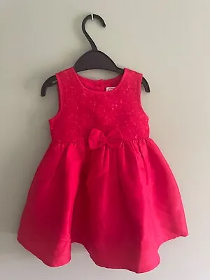 Red Baby Girl Party Dress 9-12 Months • £10